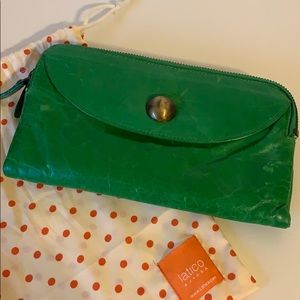 Latico Green Faux Leather Wallet Clutch